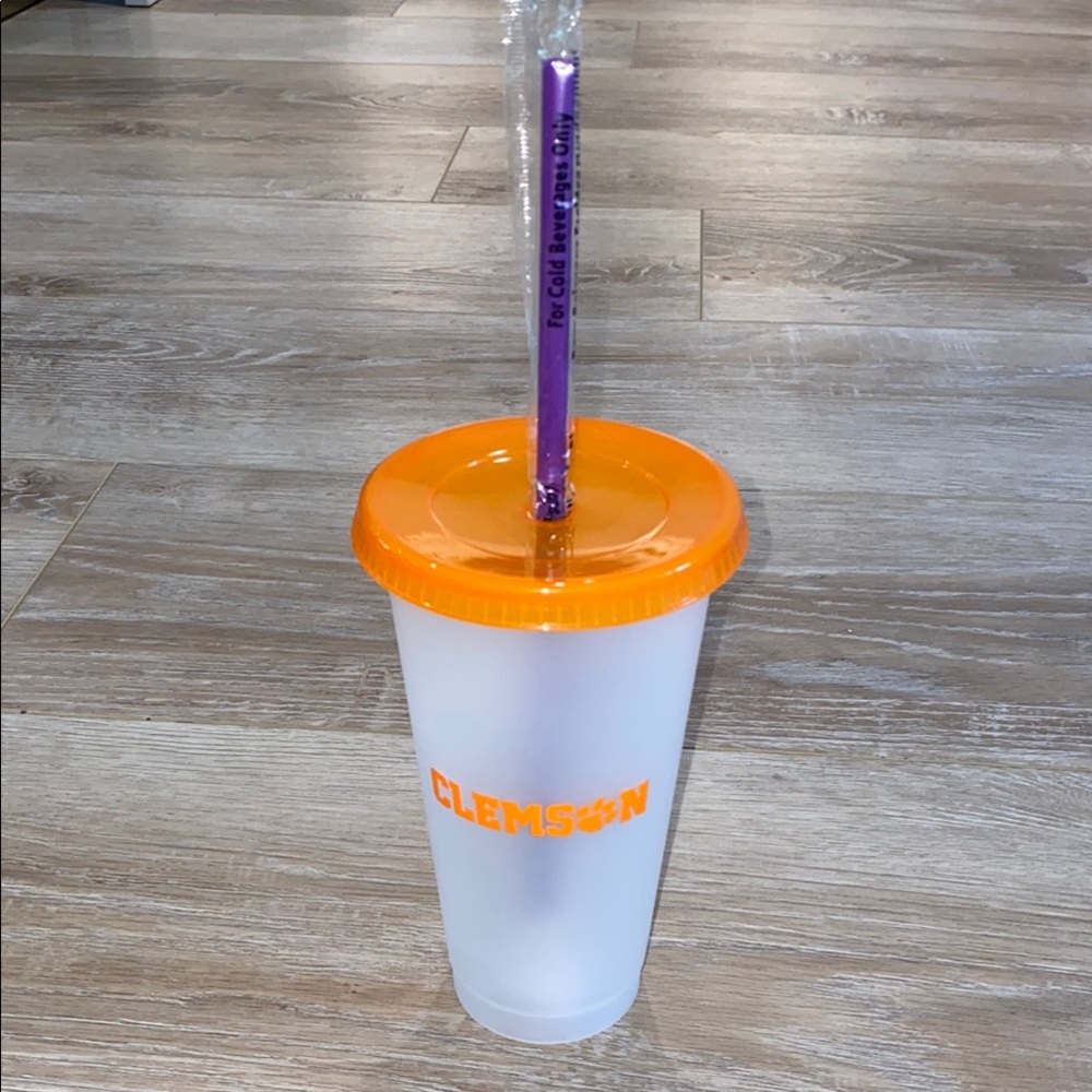 NWT Starbucks Clemson Reusable Cup
